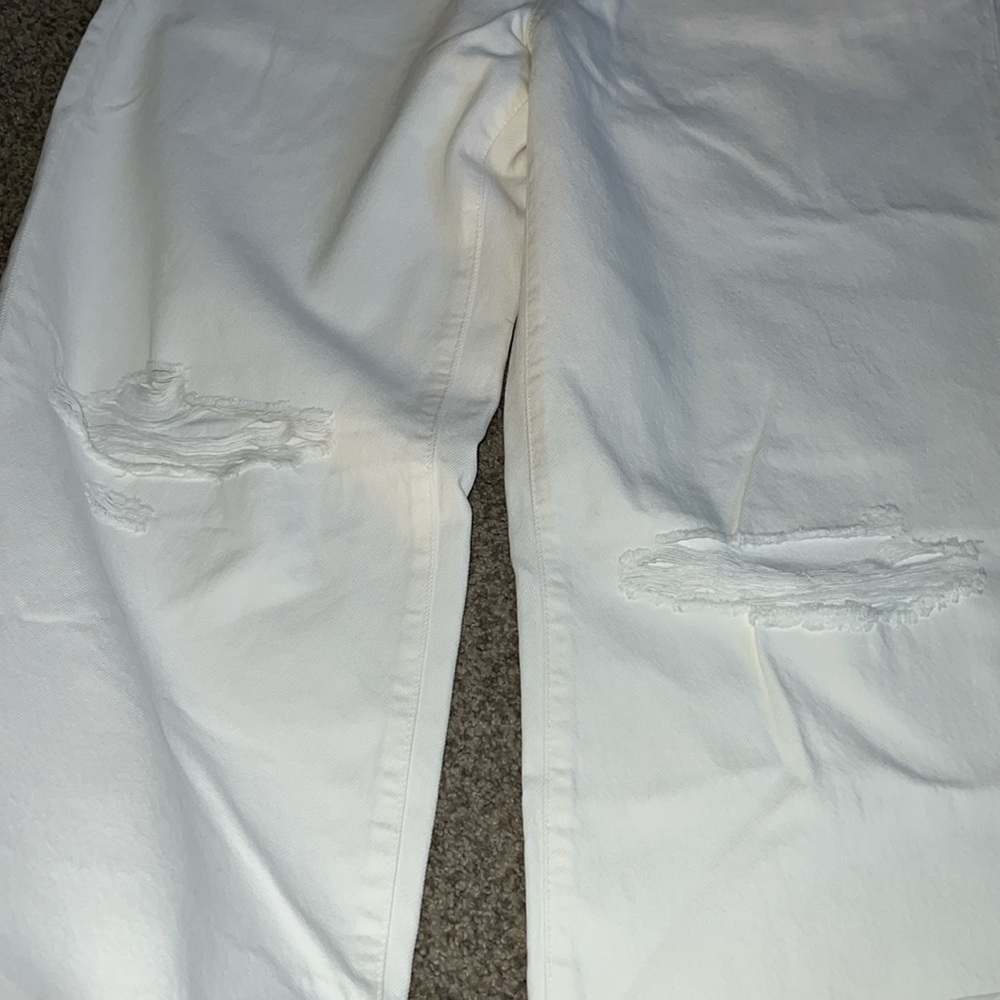 Madewell Baggy Straight White Jeans - Picture 3 of 8